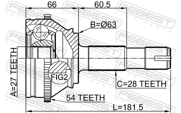 Compre 71771178 Fiat/Alfa/Lancia Junta homocinética externa dianteira