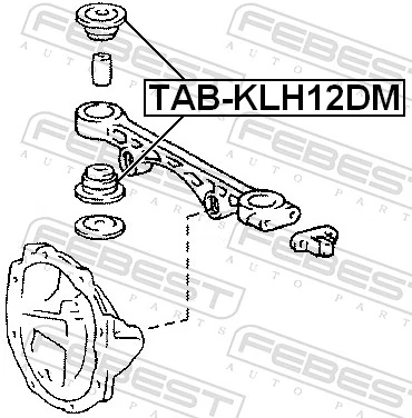 TABKLH12DM Febest Bloco silencioso (coxim) traseiro de redutor do eixo traseiro