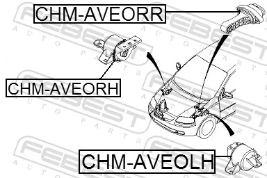 Coxim (suporte) traseiro de motor 96535402 Peugeot/Citroen