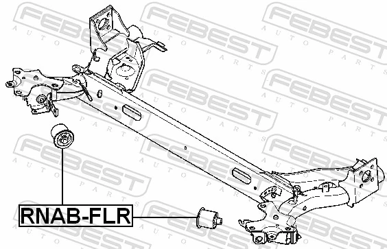  Bloco silencioso de viga traseira (de plataforma veicular) Renault Fluence sedan (L3) (2010 - 2026) 