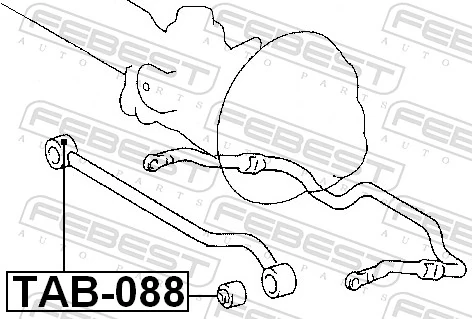 TAB088 Febest Bloco silencioso da barra Panhard