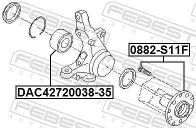 Cubo dianteiro para Subaru Forester II S11, SG
