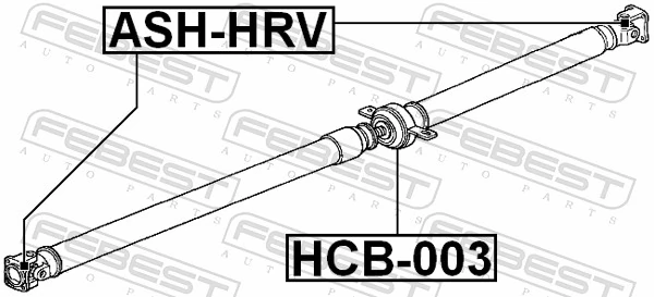 ASHHRV Febest Cruzeta da junta universal traseira