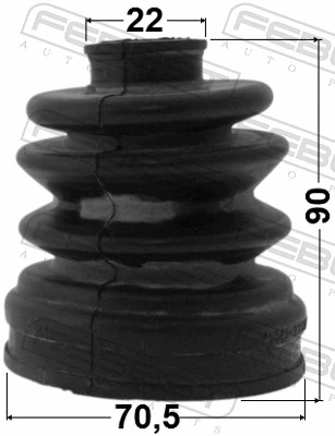 1215CM10R Febest Bota de proteção interna de junta homocinética do semieixo dianteiro