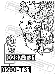 Reguladora de tensão da correia de transmissão Nissan Qashqai I J10