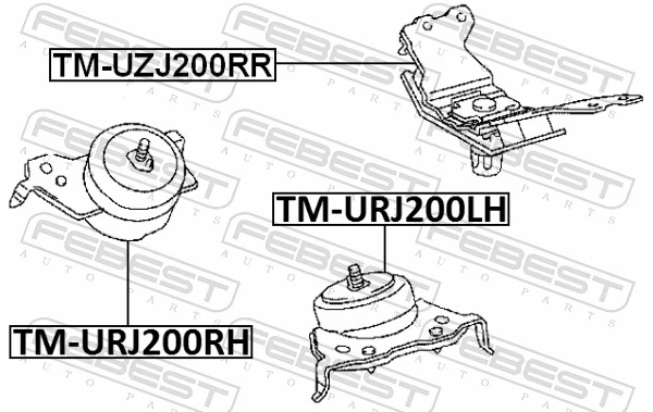 Coxim (suporte) dianteiro de motor para Toyota Land Cruiser  J200