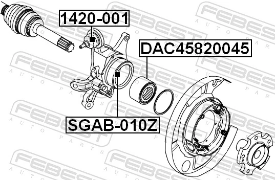 Compre Rolamento de cubo traseiro SsangYong Kyron 