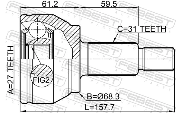 Junta homocinética externa dianteira Land Rover Range Rover preço, a partir de 53,12 USD