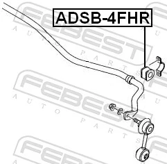 ADSB4FHR Febest Bucha de estabilizador traseiro