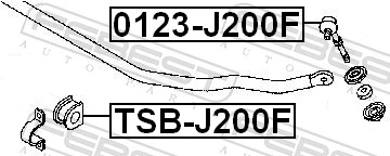  Montante de estabilizador dianteiro Daihatsu Terios II SUV (J2) (2006 - 2018) II