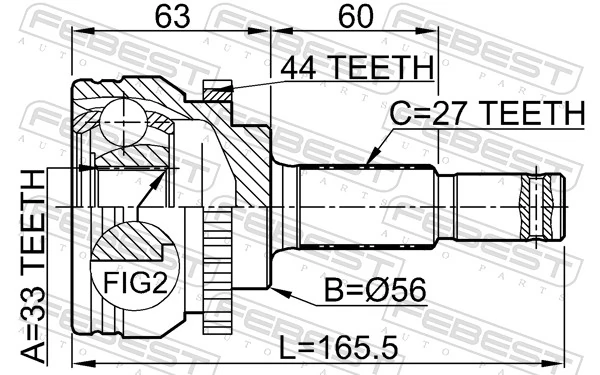 Junta homocinética externa dianteira para Nissan Altima L31 