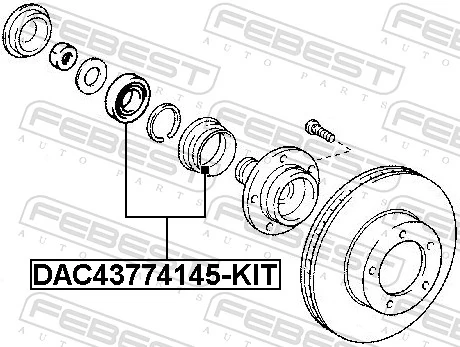  Rolamento de cubo dianteiro Toyota Hilux pick-up (KUN15) (2005 - 2012) 