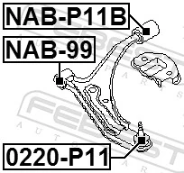 Suporte de esfera inferior Nissan Primera  P11