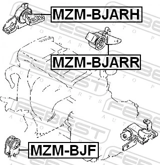Coxim (suporte) dianteiro de motor Mazda 323 F VI BJ
