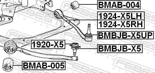 1920X5 Febest Suporte de esfera inferior