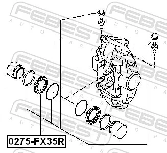 Compre Kit de reparação de suporte do freio traseiro Infiniti G35 