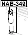 NAB349 Febest Bloco silencioso de amortecedor traseiro