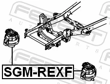 SGMREXF Febest Coxim (suporte) esquerdo/direito de motor