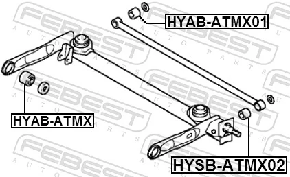 Bloco silencioso de viga traseira (de plataforma veicular) para Hyundai Atos  MX