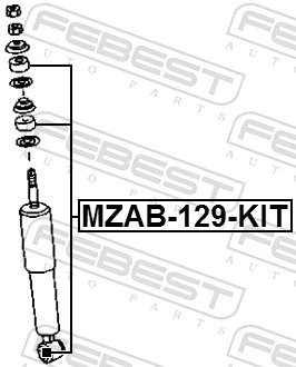 MZAB129KIT Febest Bloco silencioso de amortecedor dianteiro