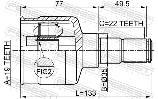 Compre 96396135 Peugeot/Citroen Junta homocinética interna dianteira