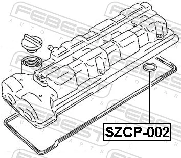 SZCP002 Febest Vedante anular da cavidade de vela