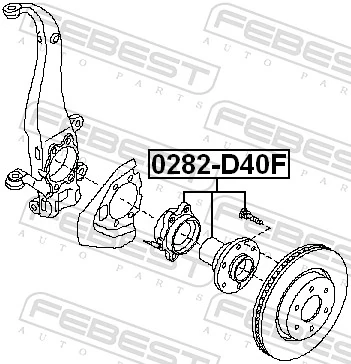 0282D40F Febest Cubo dianteiro