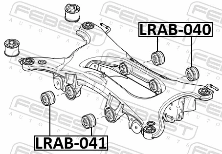 Bloco silencioso de viga traseira (de plataforma veicular) Land Rover Freelander II SUV (L359) (2006 - 2014) II