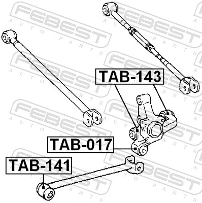 Bloco silencioso da barra longitudinal traseira 4872533050 Toyota