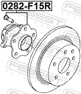 0282F15R Febest Cubo traseiro