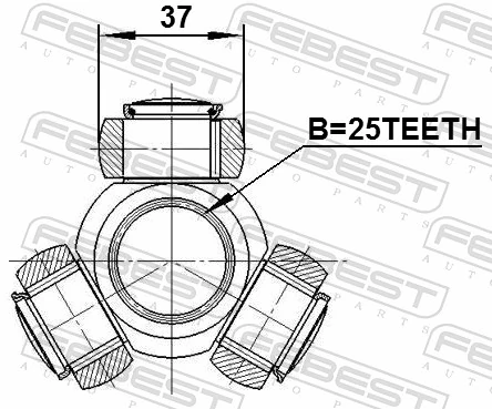 Junta homocinética interna, tripé Nissan/Infiniti 3971100QAK