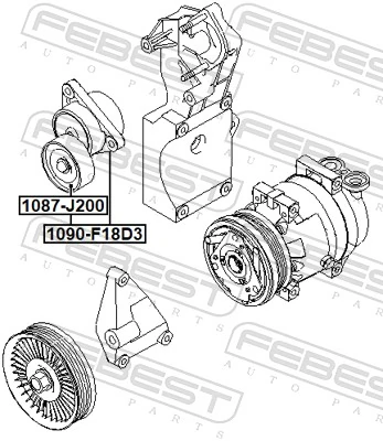  Rolo de reguladora de tensão da correia de transmissão Opel Vectra B carrinha (31) (1995 - 2002) B