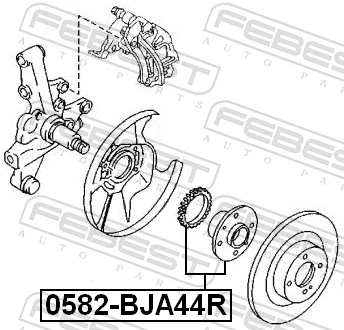 0582BJA44R Febest Cubo traseiro