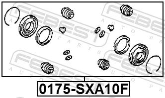 Kit de reparação de suporte do freio dianteiro Toyota RAV4 I XA