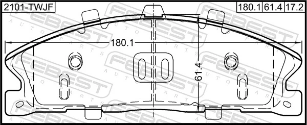  Sapatas do freio dianteiras de disco Ford Explorer SUV (U5) (2011 - 2019) 