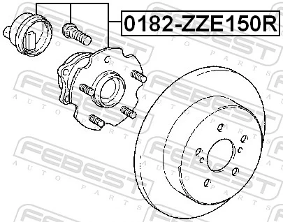 0182ZZE150R Febest Cubo traseiro