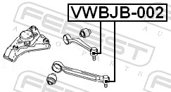 VWBJB002 Febest Bota de proteção de suporte esférico superior