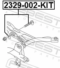 2329002KIT Febest Parafuso de fixação do braço oscilante superior traseiro, externo