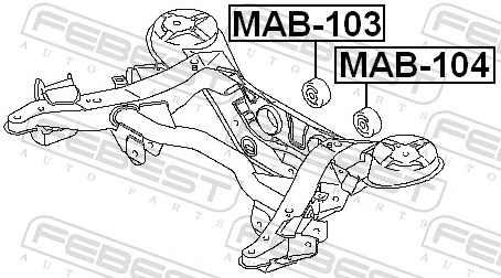 Bloco silencioso de viga traseira (de plataforma veicular) para Mitsubishi Pajero IV LONG V90