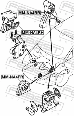 Coxim (suporte) traseiro de motor M09NA4E RBI