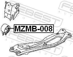 Coxim (suporte) dianteiro de motor para Mazda 323 C V BA