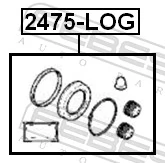 Kit de reparação de suporte do freio dianteiro Euroex EX018061