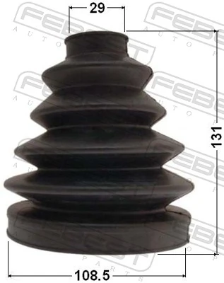 Bota de proteção externa de junta homocinética do semieixo dianteiro Toyota Land Cruiser 100 J10