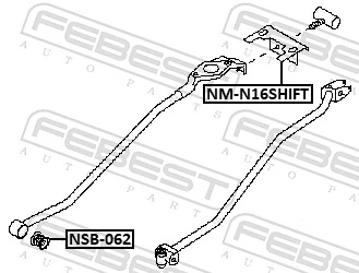 NMN16SHIFT Febest Consola de ligação da Caixa de Mudança