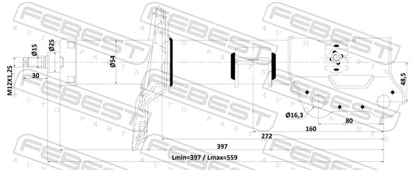 Amortecedor dianteiro direito Parts-Mall PJA182FR preço, a partir de 93,00 USD