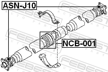 Cruzeta da junta universal traseira Nissan X-Trail  T31