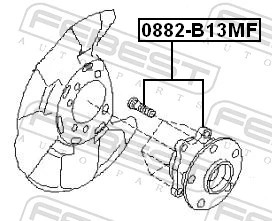 0882B13MF Febest Cubo dianteiro