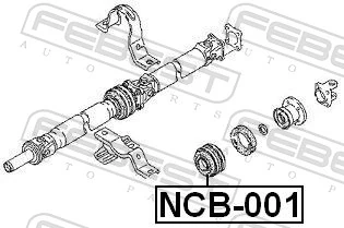 NCB001 Febest Rolamento suspenso da junta universal