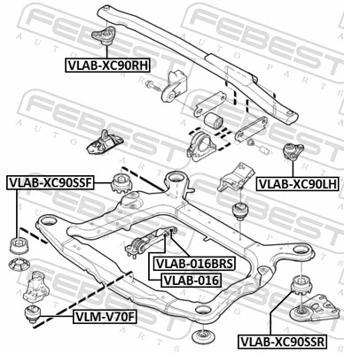 Compre Coxim (suporte) dianteiro de motor Volvo XC90 