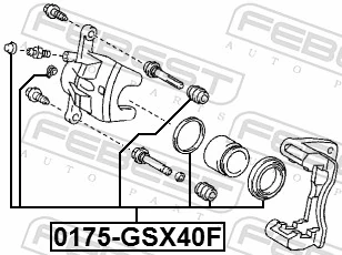 447806290 Toyota Kit de reparação de suporte do freio dianteiro